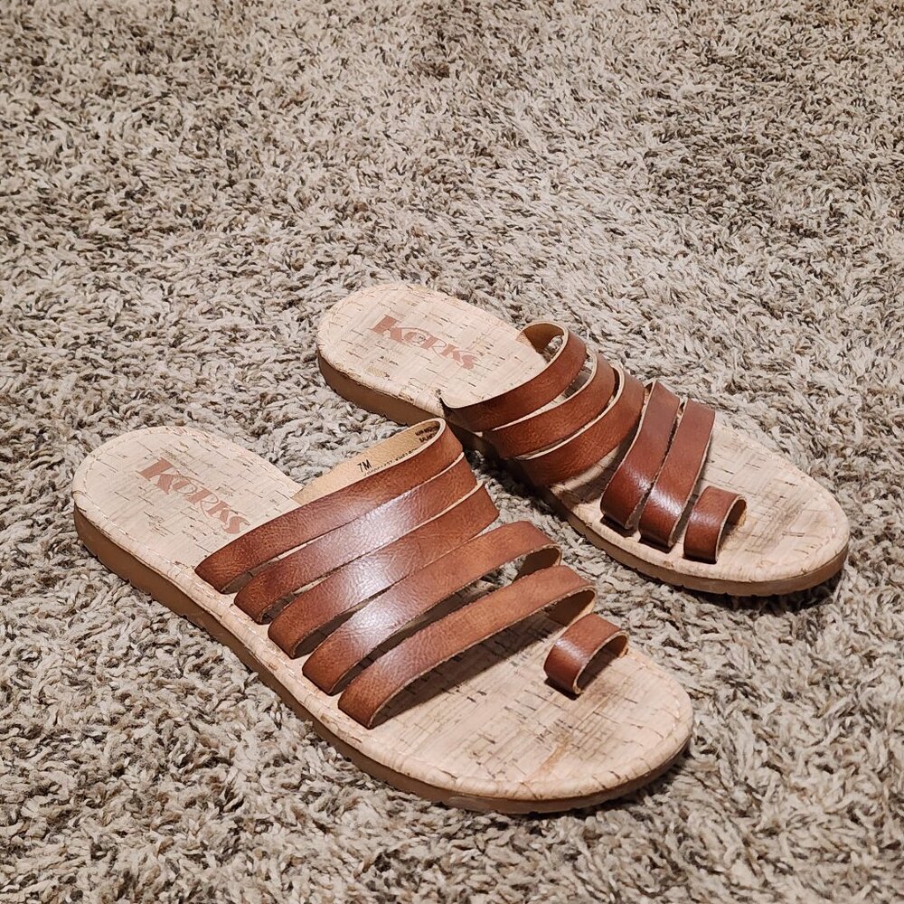 Women's Korks Clemons Strappy Slide Sandals 7 Casual Summer Boho-Chic